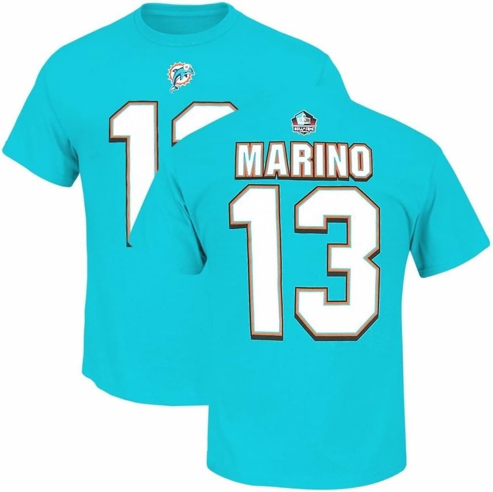 Majestic Dan Marino Miami Dolphins HOF Eligible Receiver 2 Tee Shirt