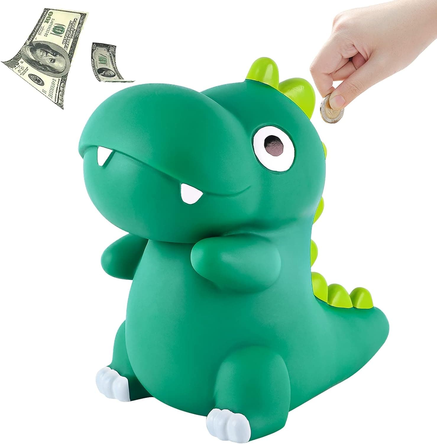 Piggy Bank for Boys, Large Unbreakable Coin Bank, Cute Dinosaur Toys Gift for Kids Boys and Girls Age 6 7 8 9 10 11 12 Birthday Christmas Baby Shower