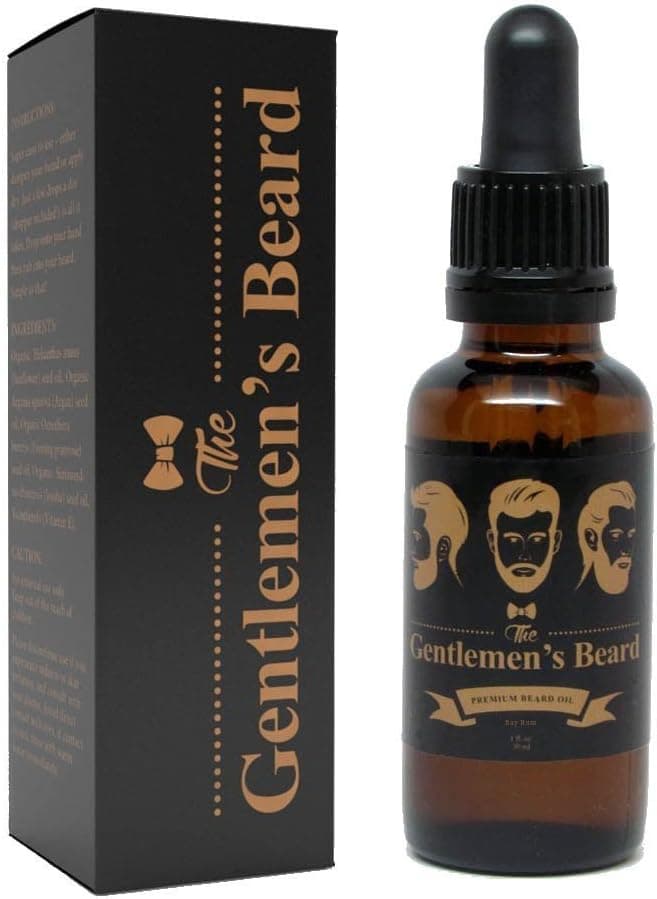 The Gentlemen's Premium Beard Oil, Conditioner & Softener - Natural, Organic - Fortified With Argan, Jojoba, Evening Primrose, Sunflower Seed Oil and Vitamin E for Best Results
