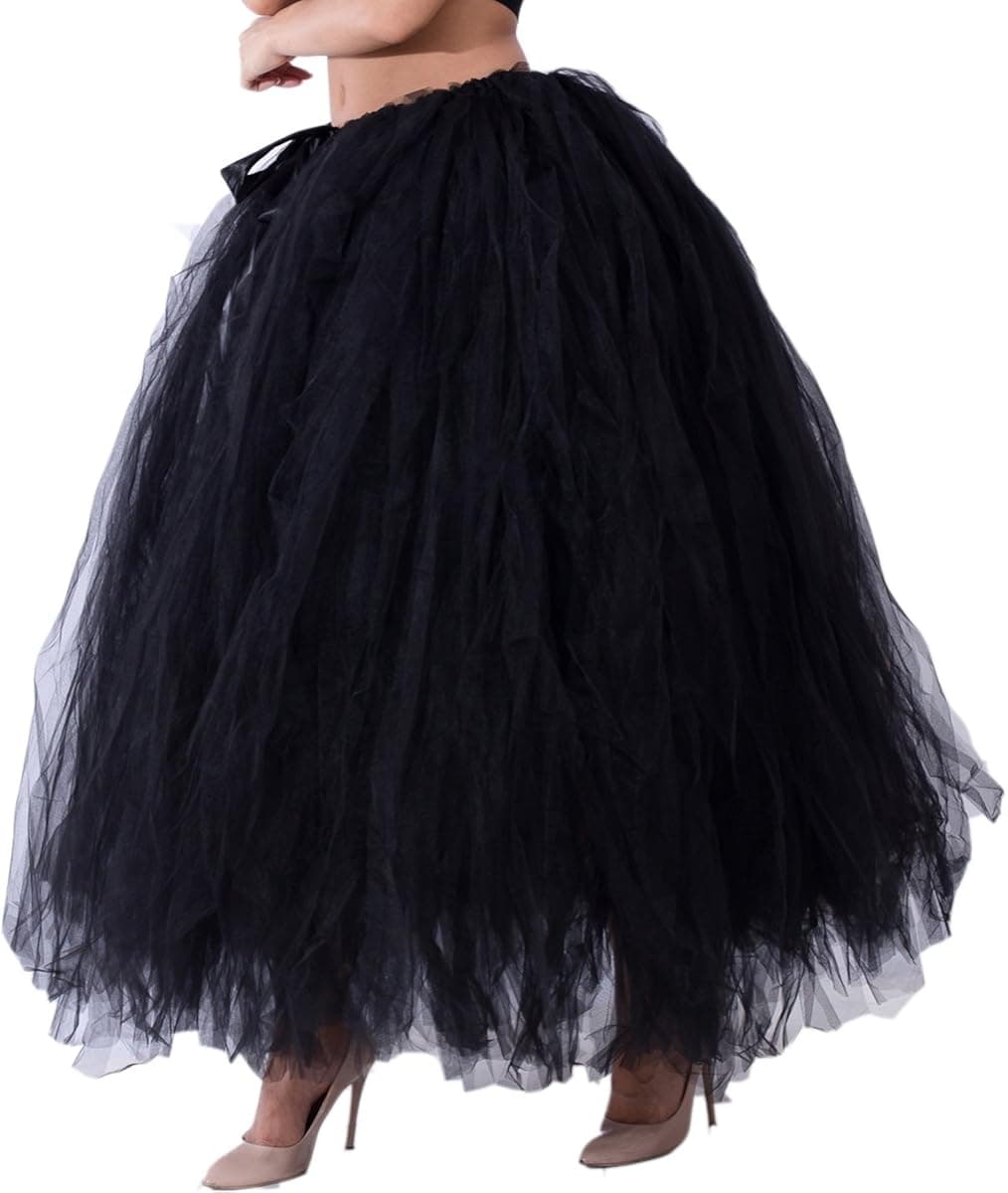 Dorchid Women Puffy Tutu Tulle Skirt Crinoline for Dance Maxi Plus Size