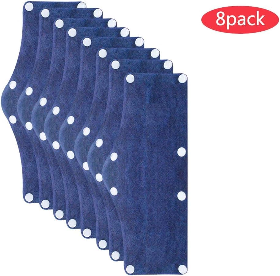 Hard Hat Sweatband, HI NINGER 8 PCS Cotton Washable Sweatband with Hardhat Liner Snap- Reusable Sweatband for Hard Hat With Quick Dry & Moisture Wicking Features, Machine Washable