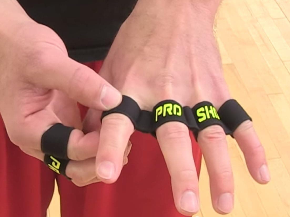 Buckeye Nation Sales PRO Shot Basketball Shooting Trainer Training Equipment Aid ~ Finger Spacer Sleeve Dribbling Aid ~ Made in USA
