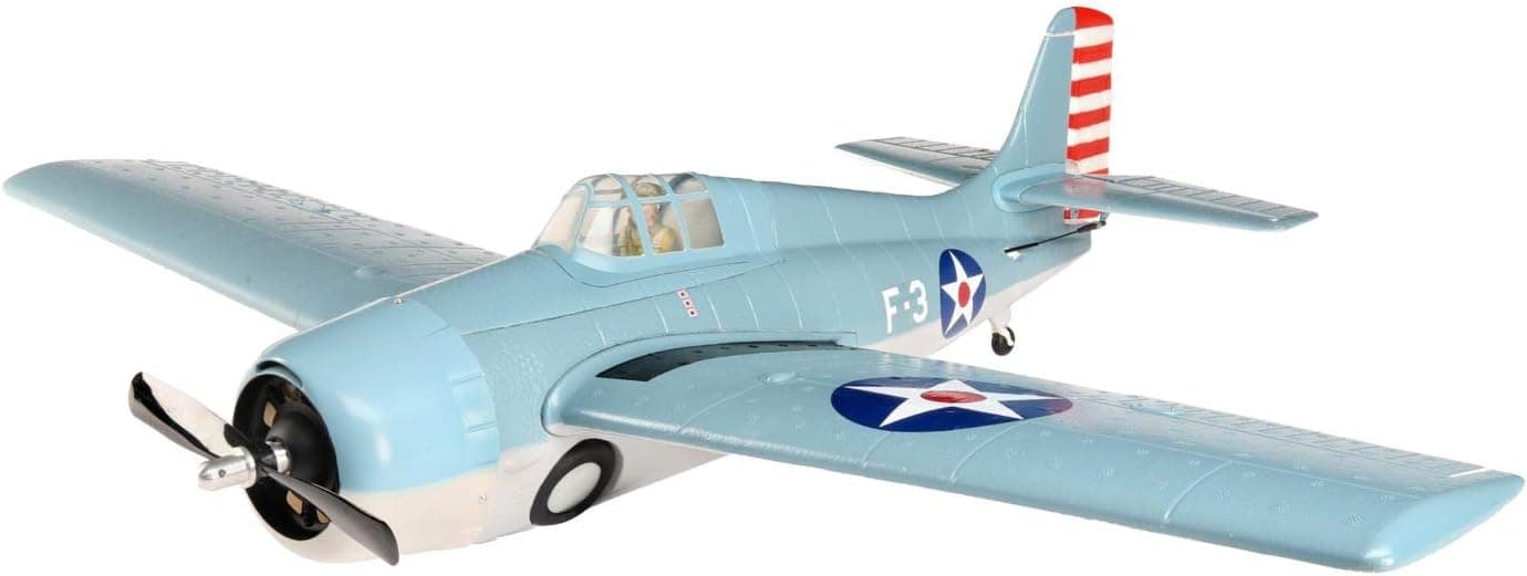 ParkZone F4F Wildcat RC Airplane Park Flyer 1.0M BNF Basic with AS3X and Safe Select (Transmitter, Battery and Charger Not Included), Blue: PKZ1950