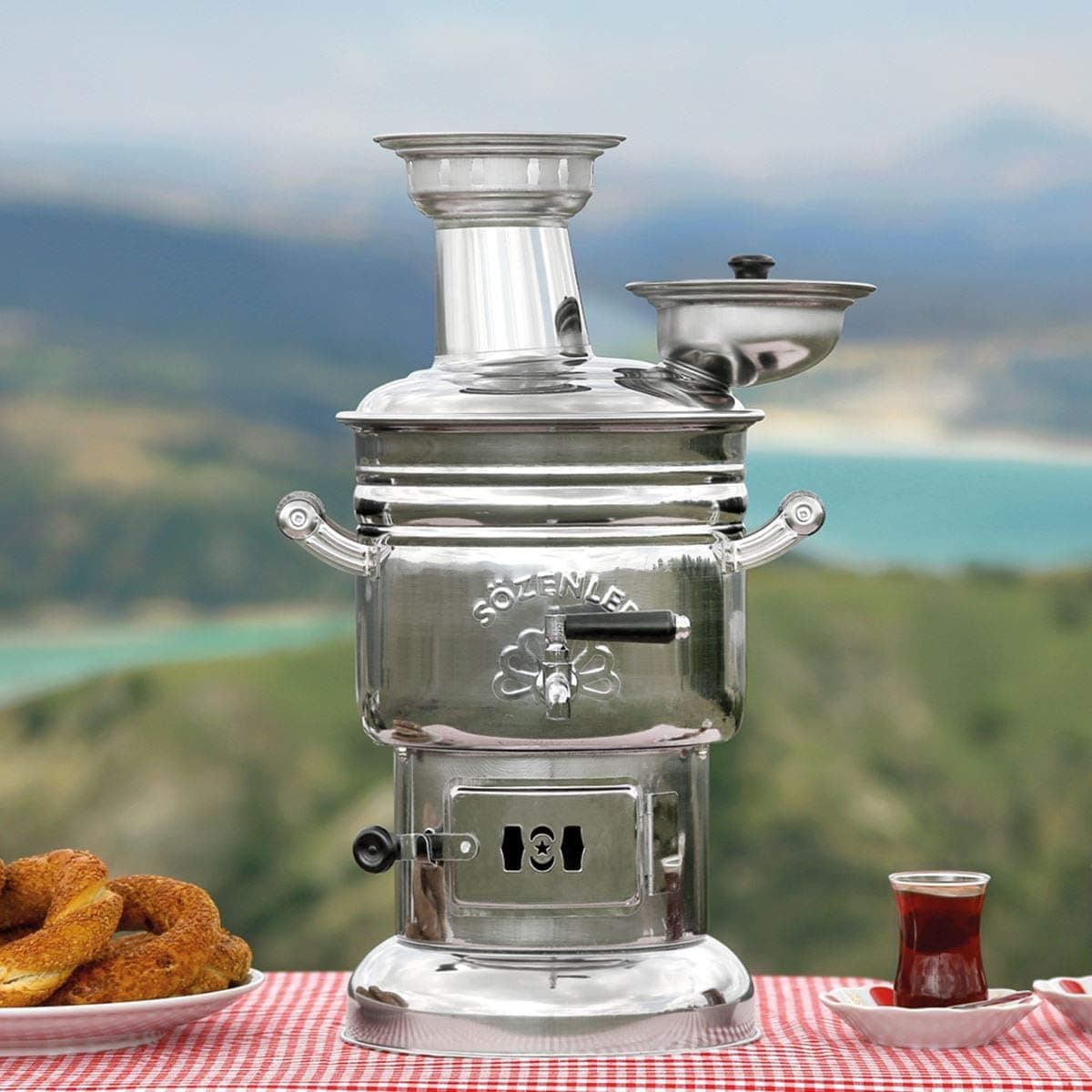 Samovar Free Energy Water Heater 4l /150 Oz Semaver Samavar Boat Camping Hiking Hunting Yachting Tea Kettle Urn Tea-urn BBQ