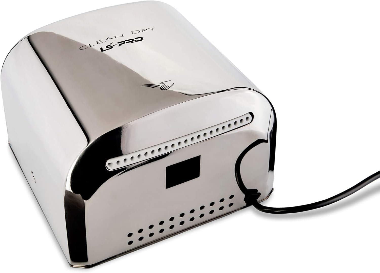 LS-PRO Automatic Hand Dryer Stainless Steel for Commercial Bathrooms. High Speed Hot Air, Dry Hands in 7s. No Touch Operation Infrared Sensor. Easy Installation. Low Noise 60 dB. 1 Year Warranty.