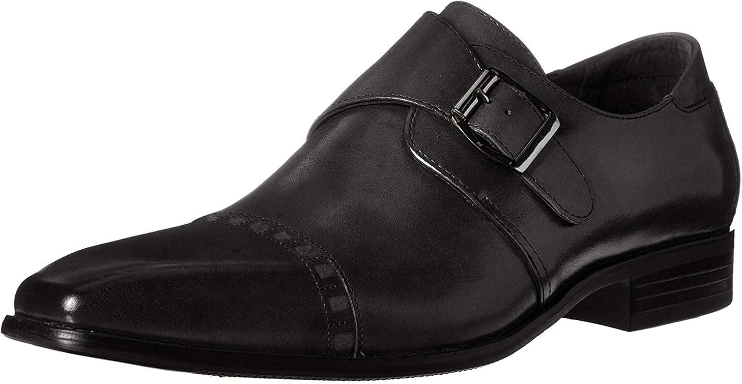 STACY ADAMS Men's Macmillian-Cap Toe Monk Strap Slip-On Loafer