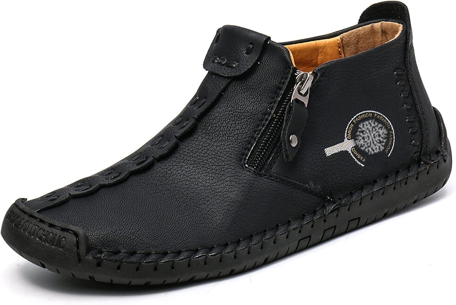 Govicta Men's Shoes Leather Loafers Casual Ankle Chukka Boots Comfortable Slip On Walking Shoes for Work Office Dress Outdoor