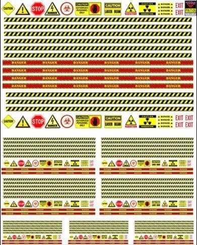 TSDS - T126 GENERIC DIORAMA DECALS - #1 Caution Tape and More