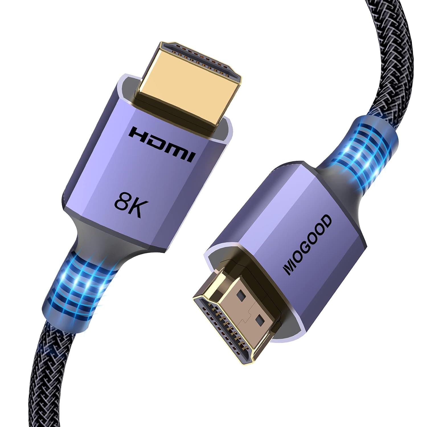 MOGOOD 8K HDMI Cable Ultra High Speed HDMI Cable HDMI 2.1 Cable 10FT/3M[8K@60Hz, 4K@144Hz, 1080P@240Hz] Support HBR3, 32.4Gbps, HDCP 2.2, HDR Compatible with Roku TV/PS5/HDTV/Blu-ray