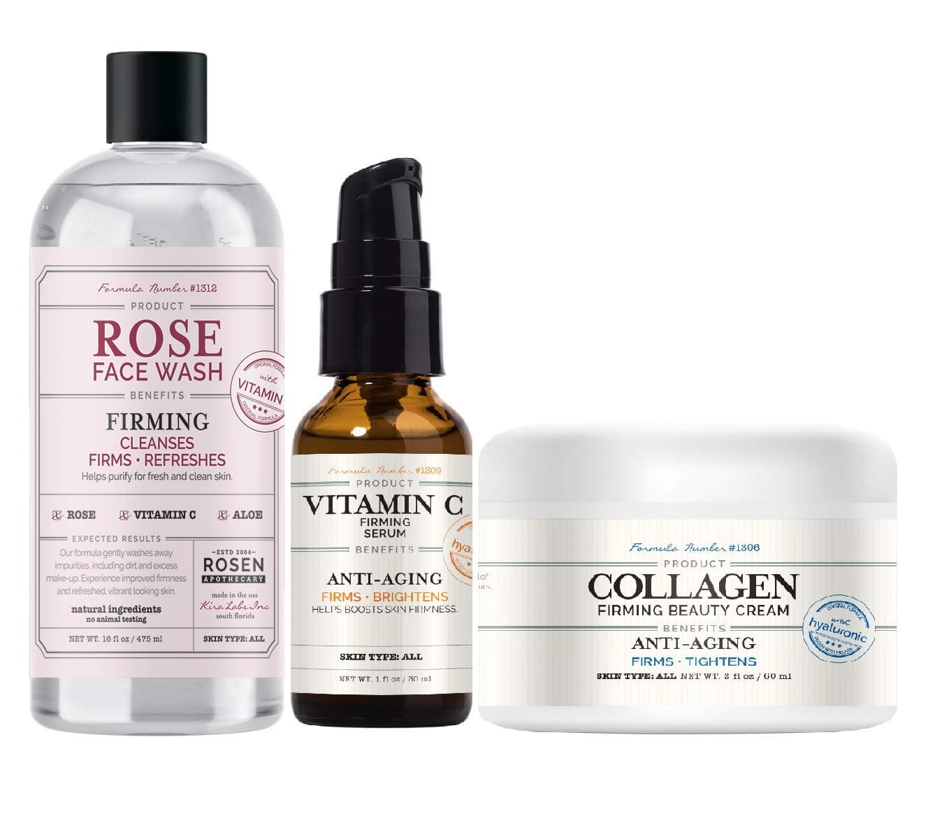 Rosen Apothecary Firm & Hydrate 3 Piece Skincare Set