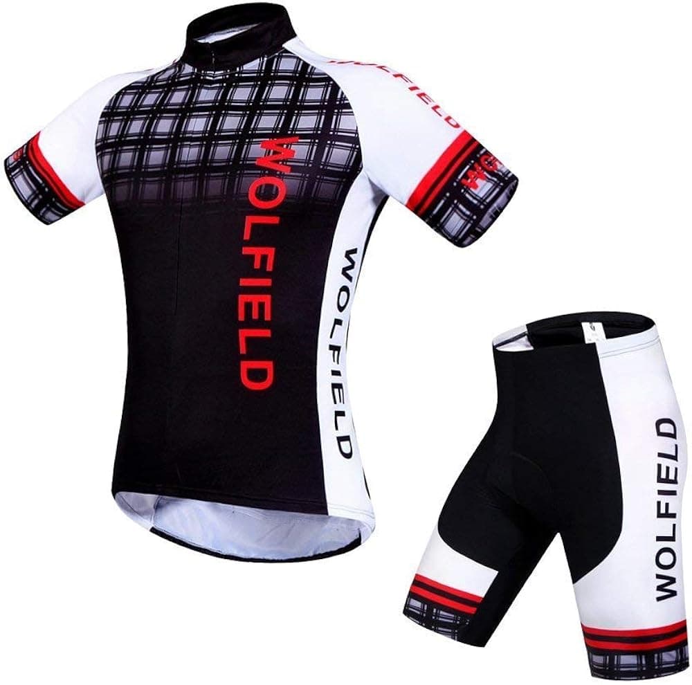WOLFBIKE Men British Wind Cycling Jersey and Shorts Suit