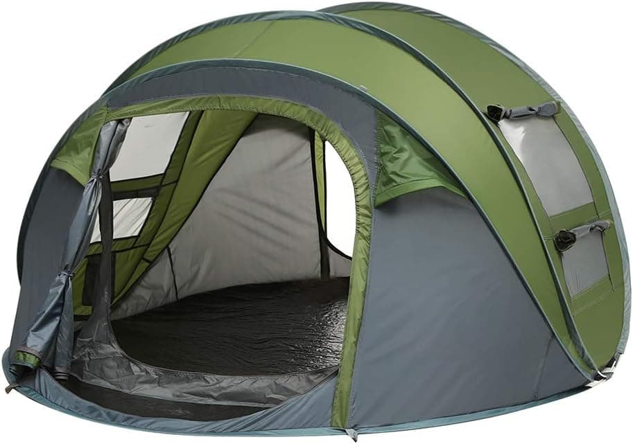Weanas Easy Pop Up Tents, Instant Automatic 4 Person Family Camping Tents Easy Quick Setup Dome Popup Tents for Camping, Hiking and Traveling with Carrying Bag