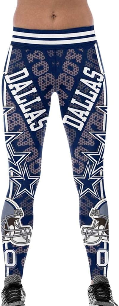 POQOQ Women's Ankle Essential Capri HeatGear Armour Printed Legging High Waist Squat Proof Tummy Control 22" S Blue