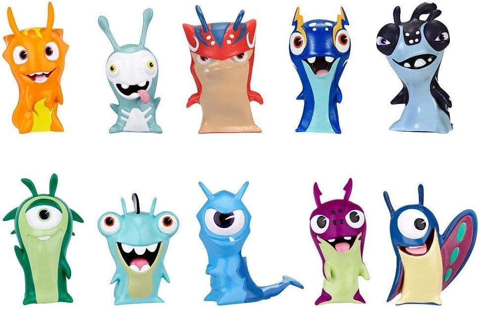 SLUGTERRA, Exclusive Mini Slug 10 Pack (Includes 3 Guardian Slugs: Bludgeon, Stinky, & Joules)