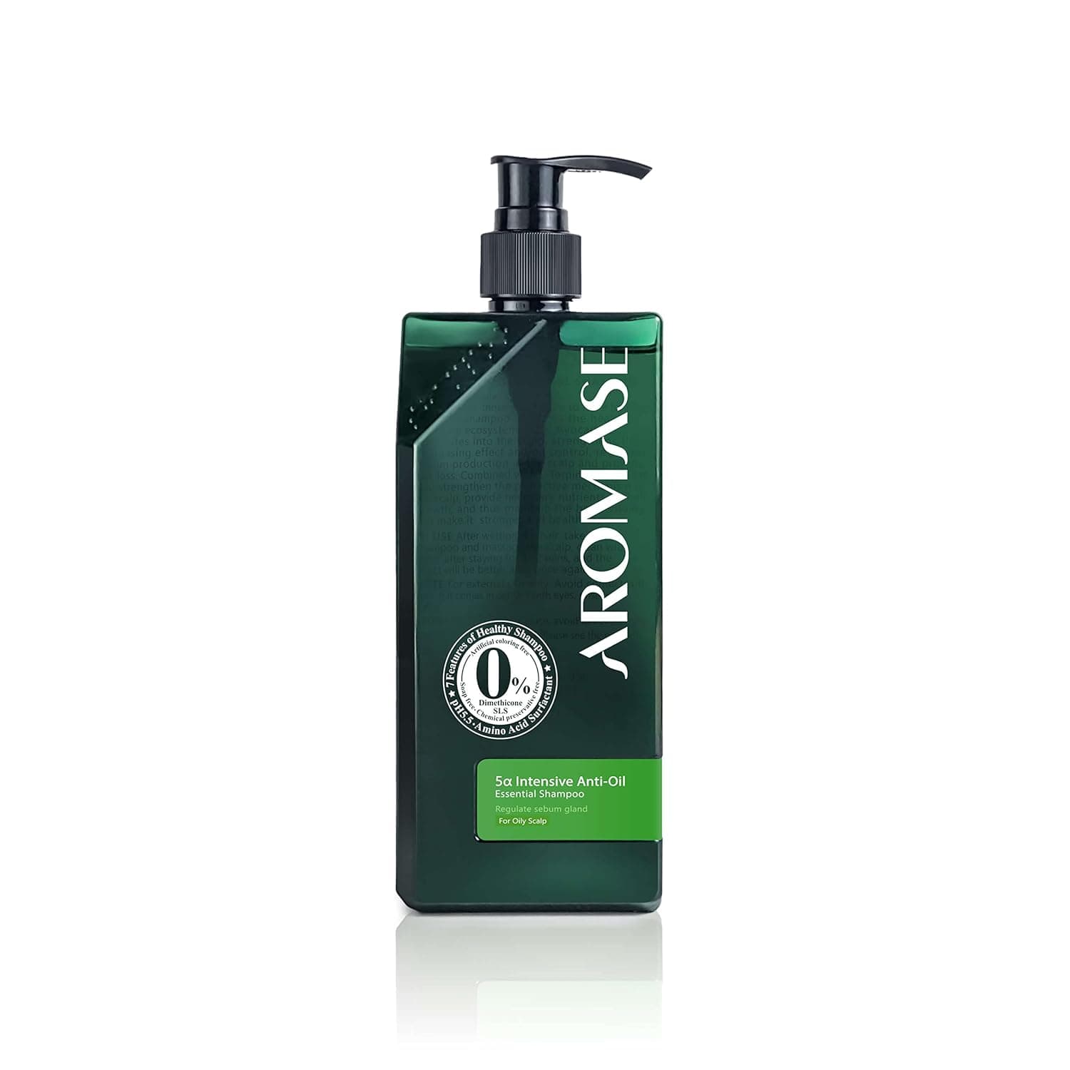 Aromase 5α Intensive Oily Hair Balancing Essential Shampoo, a clarifying shampoo won't drying your scalp out, ideal for Gready hair, Oily Scalp, Oil Smells (14.11 Fl Oz)