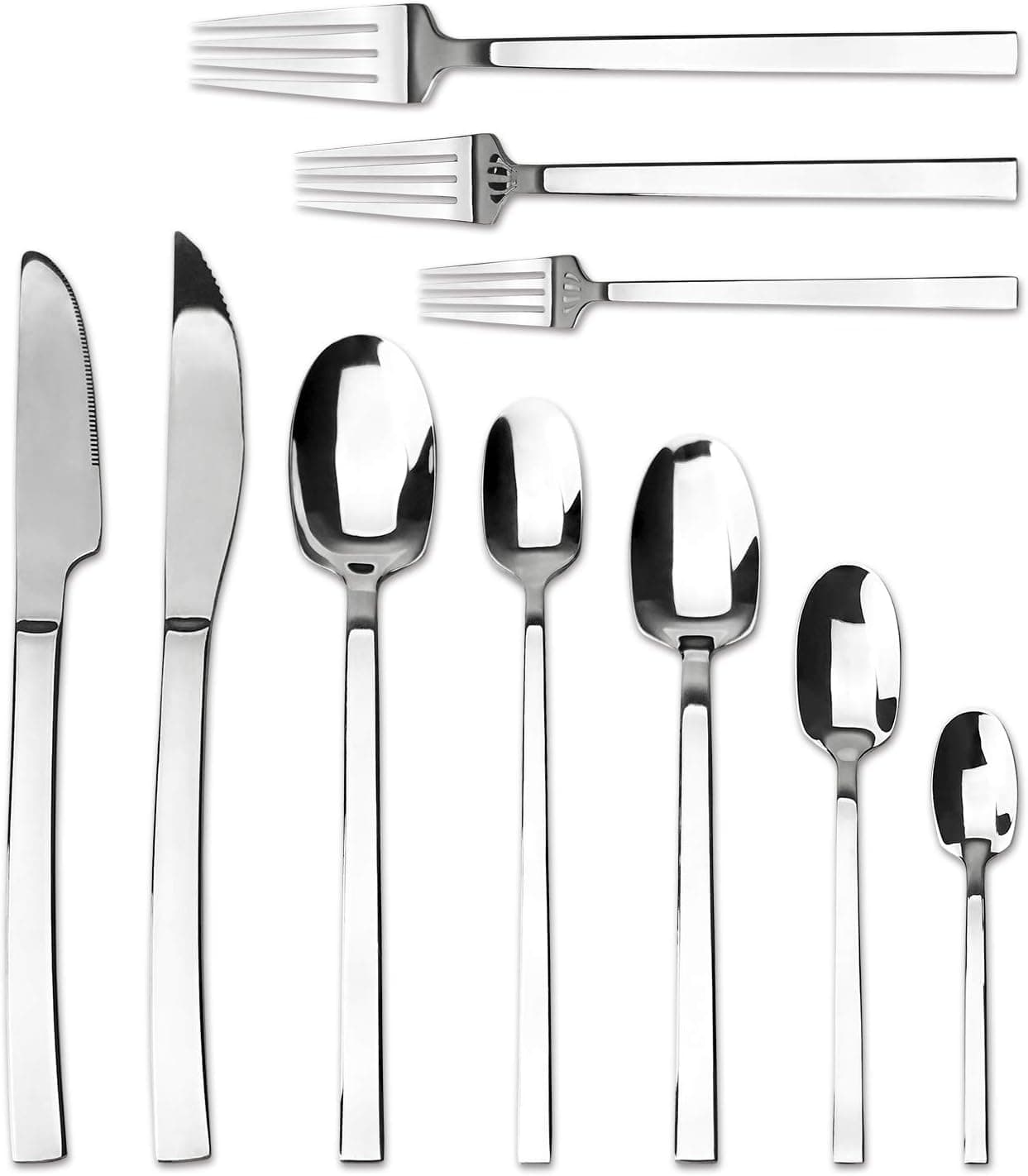 20 Piece Stainless 304 Steel Flatware Sets Serve for 2 Portable Tableware Set for Home, Kitchen and Restaurant