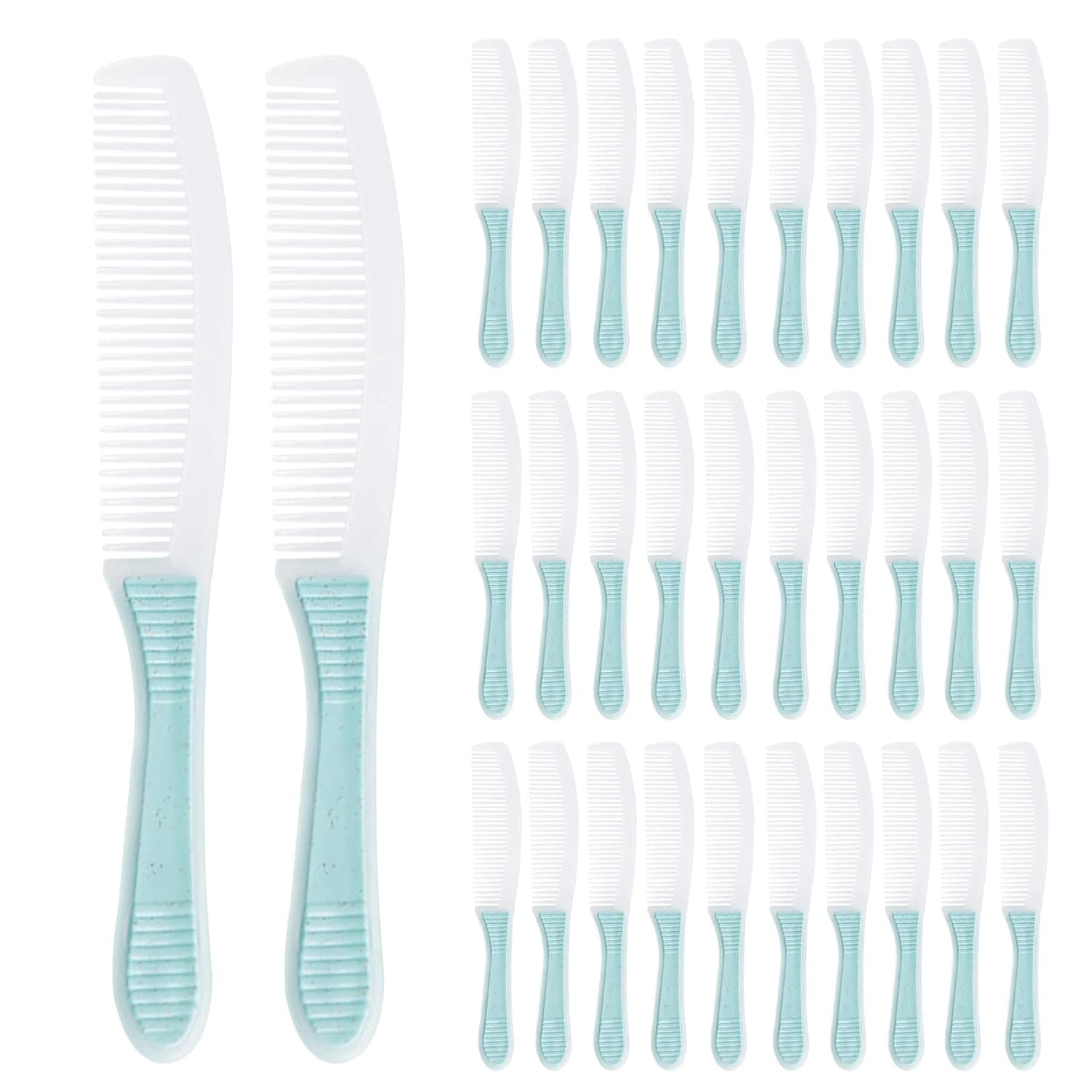 Disposable Combs Bulk, Individually Wrapped Combs for Hotel, Airbnb, Homeless (Pack of 50, Light Green)