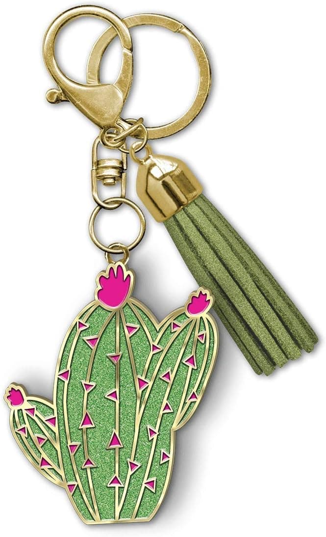 Lady Jayne Barrel Cactus Enamel Keychain (85579), 2" x 4.5"