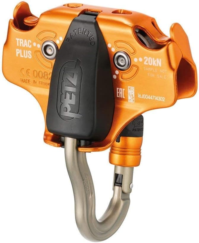 Petzl - TRAC Plus, Drop-Proof Pulley for Long Tyrolean Traverses
