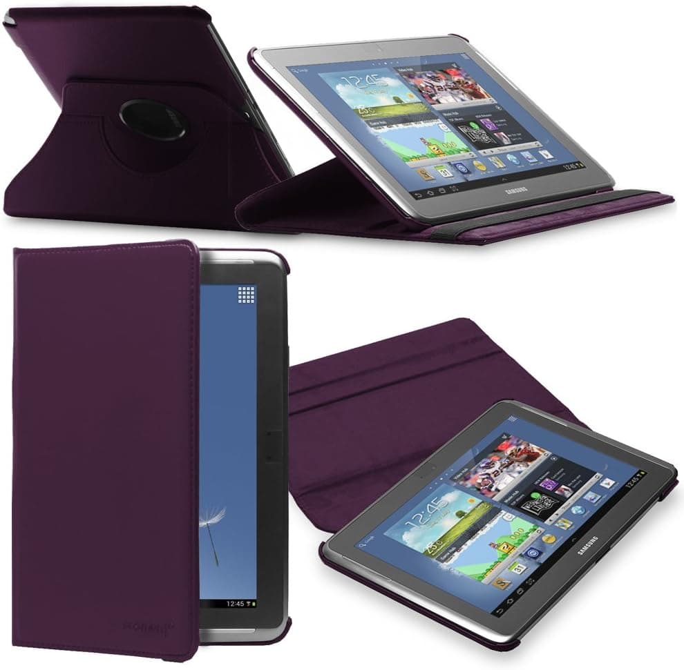 Galaxy Note 10.1 Case, Fosmon Opus Series Leather Folio Stand Case for Samsung Galaxy Note 10.1 (2013 Edition) - Resolving Purple