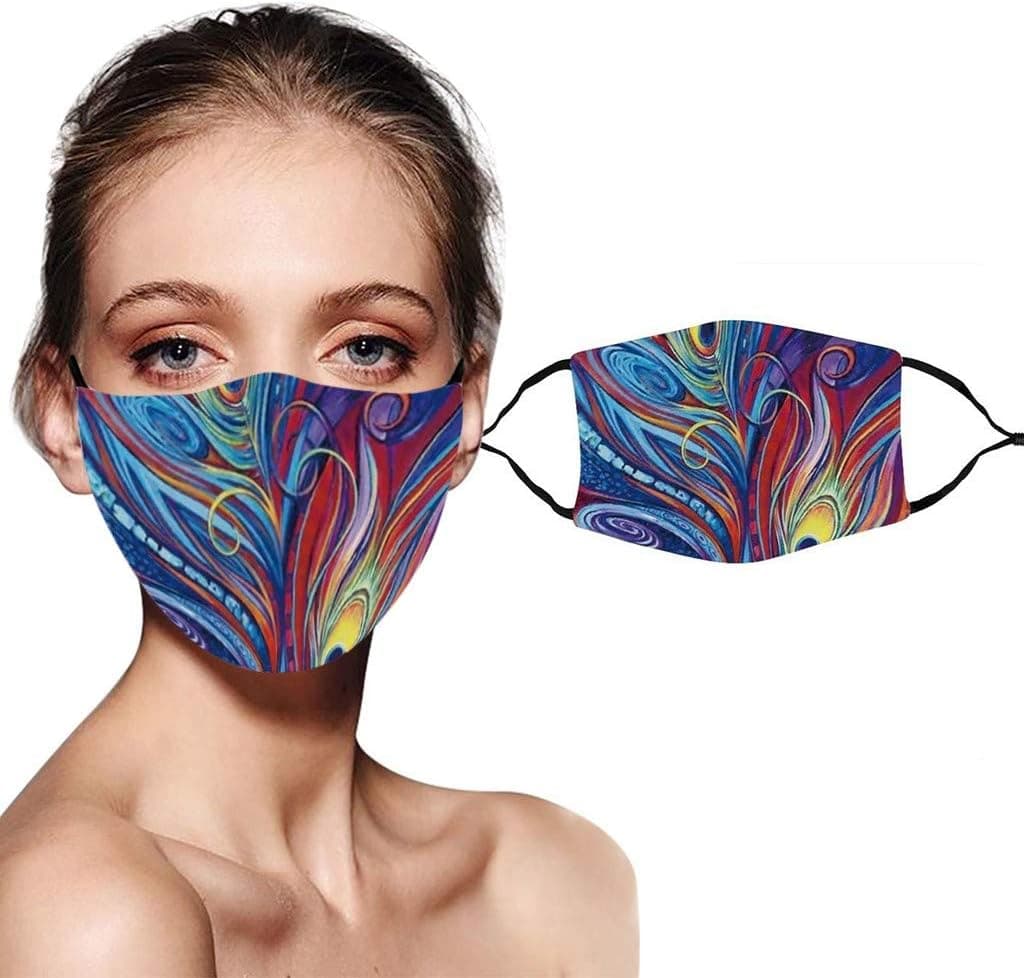 Adults Reusable Washable Face_Mask Printed Adjustable Dust Breathable Face_Mask