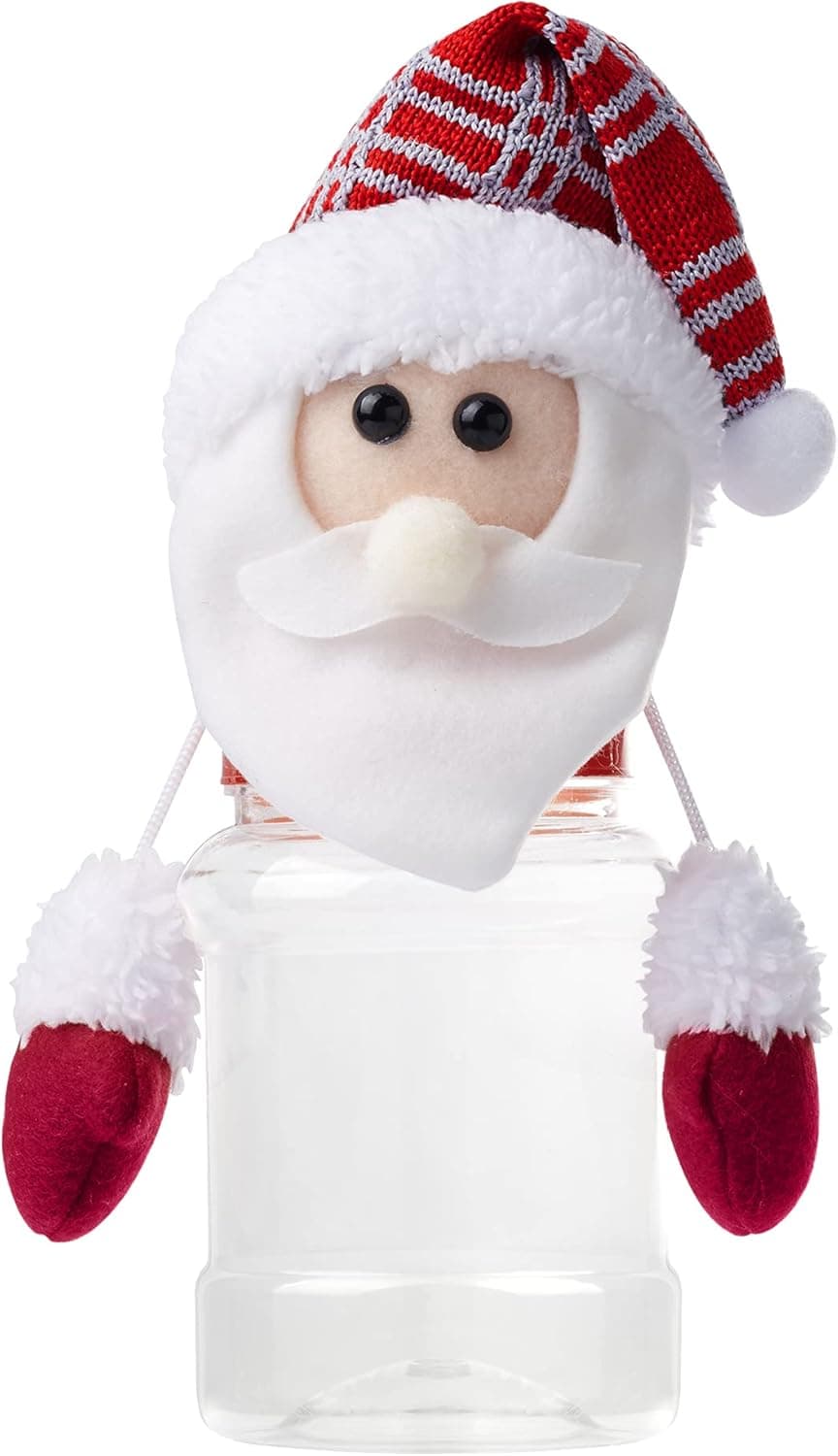 ZCONIEY Christmas Cookie Treat Jar Sugar Container Nuts Storage Bottle Santa Claus Candy Dish Xmas Decoration Holiday Gifts Santa Bag