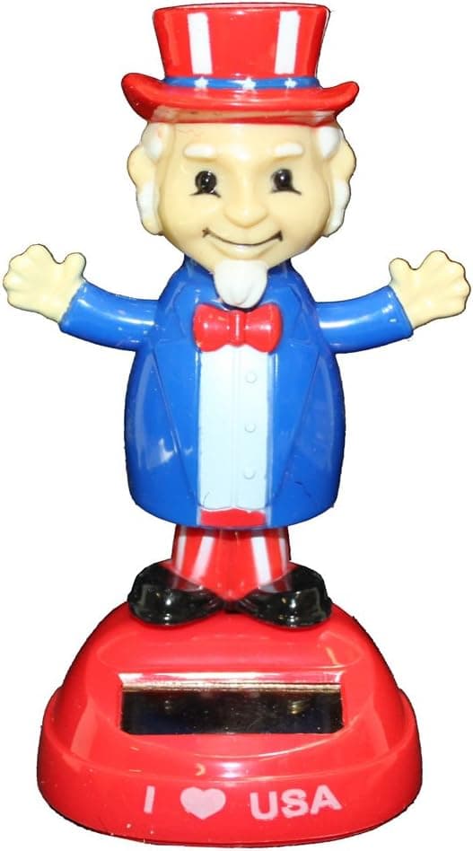 Harvey J Patriotic Dancing Solar Charactet Let Freedom Ring 7912