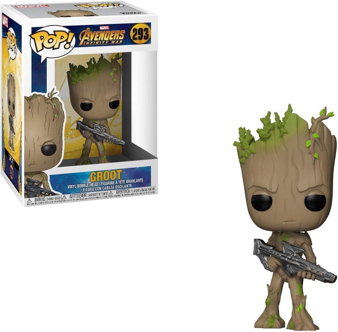 Funko POP! Marvel: Avengers Infinity War - Teen Groot with Gun, Multicolor, Standard