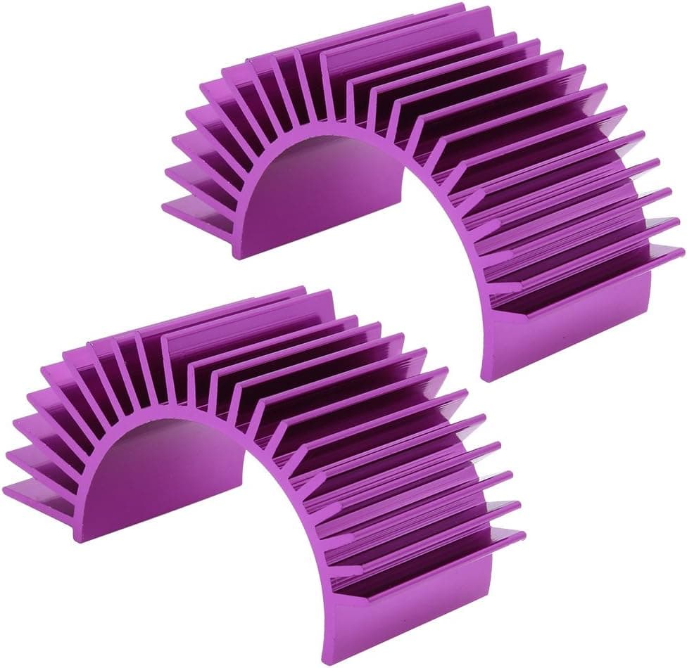 HobbyPark (2-Pack) Aluminum Electric Engine Motor Heatsink Fins Cooling for RC 540 550 3650 Size Brushed Brushless RC Car Accessories