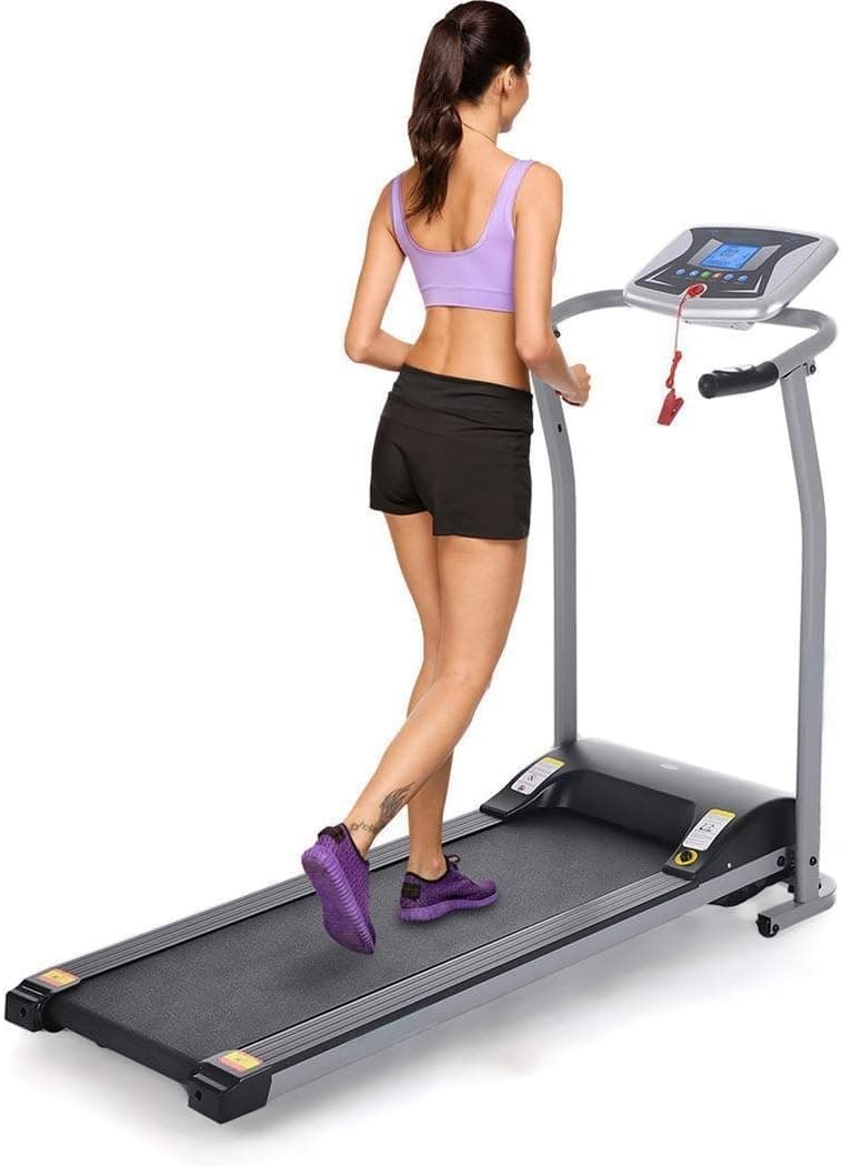 CASULO Treadmills,Electric Folding Treadmill for Home with Pulse Grip,LCD Monitor,Fitness Motorized Exercise Running Machine,12 Preset Training Mode, Home Office Treadmill 1.5 years Warranty[US Stock]