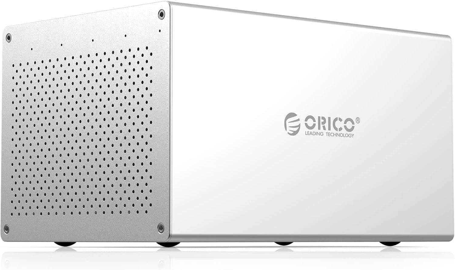 ORICO 4 Bay RAID Hard Drive Enclosure 3.5inch USB C to SATA DIY Screw Installtion Aluminum External HDD/SSD Hard Drive Enclosure Max Up to 64TB Support RAID 0/1/3/5/10/JBOD/ClONE(4x16TB) - WS400RC3