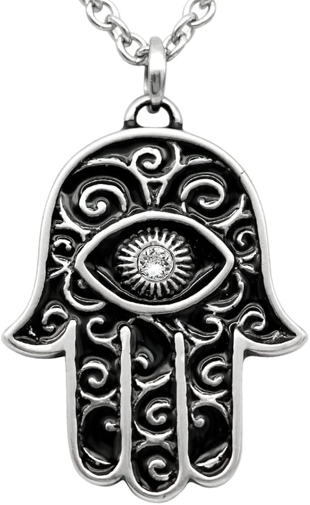 Controse Crystal-Eyed Hamsa Necklace
