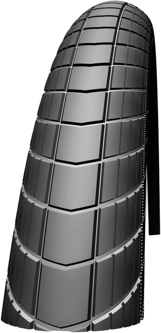 Schwalbe - Big Apple Hybrid and Touring Wire Clincher Bike Tire | Multiple Sizes | Performance Line, RaceGuard | Black or Black/Reflective