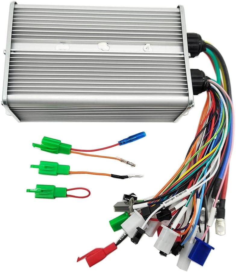 yuandai yuandai Intelligent Brushless Controller 48V 60V 72V 84V 2000W Maximum Current 45A Aluminium Alloy E-Bike Brushless Motor Controller for Electric Bicycle Scooter, silver