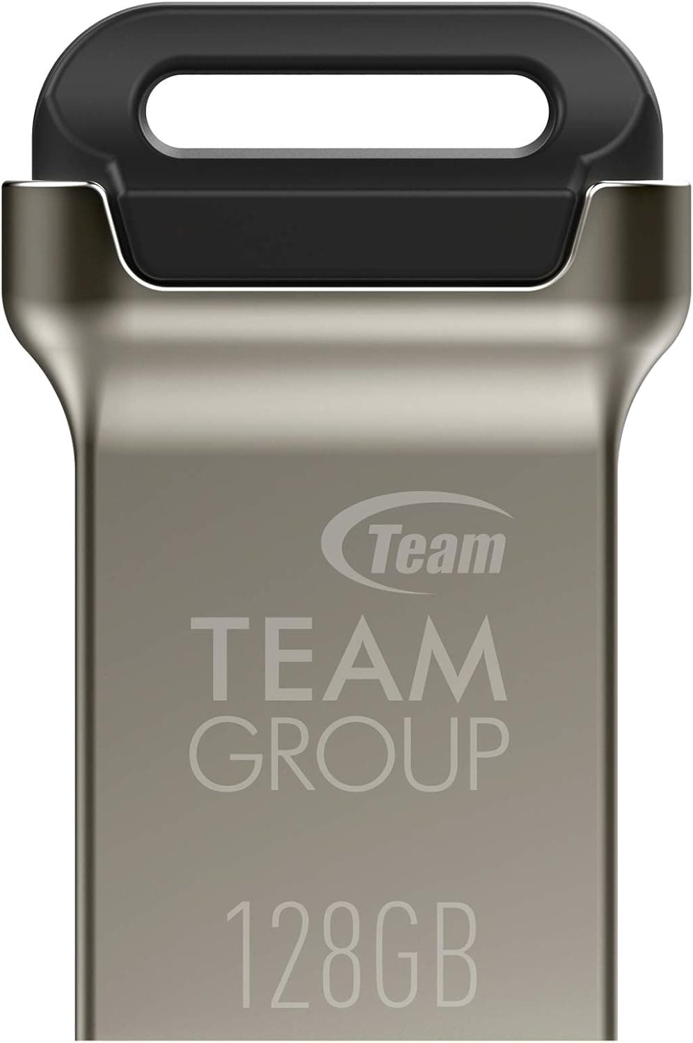 TEAMGROUP C162 128GB USB 3.2 Gen 1 USB 3.1/3.0 Mini Fits Metal Read 140MB/s Flash Thumb Drive External Data Storage Memory Stick Compatible with Computer/Laptop Black TC1623128GB01