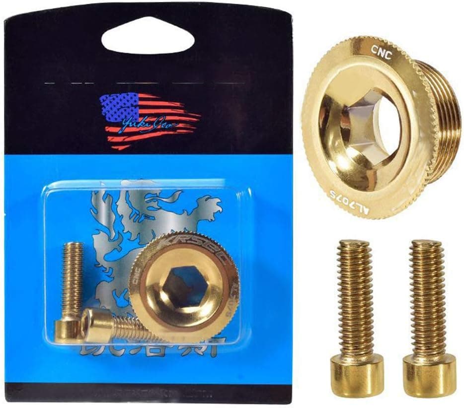 MinLia Colorful MTB Fixing Crankset Screw, Aluminum Alloy Road Bike Crank Cap and Bolts, Bicycle Crank Parts