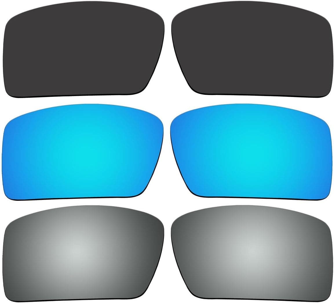 ACOMPATIBLE 3 Pair Replacement Polarized Lenses for Oakley Eyepatch 2 Sunglasses Pack P10