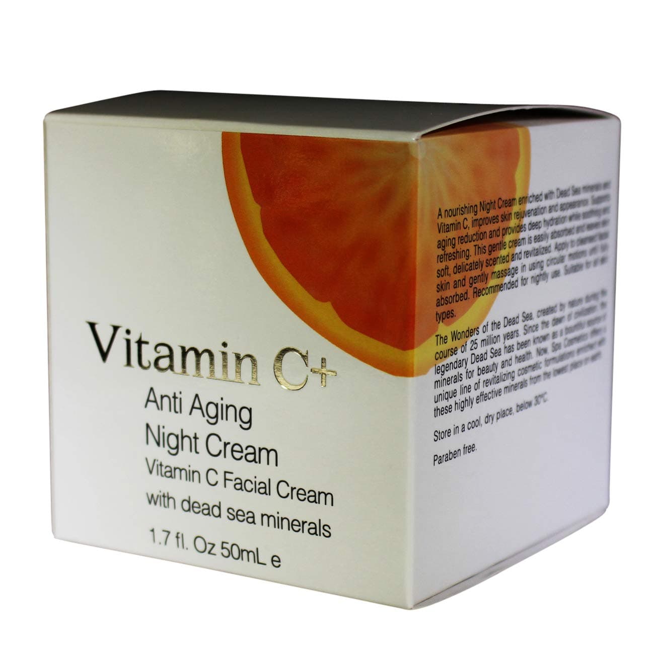 JH FoveamSPA Cosmetics Vitamin C+ Anti Aging Face Night Cream with Dead Sea Minerals