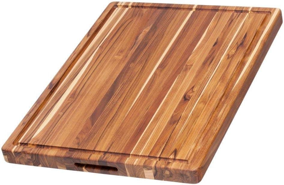 TeakHaus Edge Grain Carving Board w/ Hand Grip + Juice Canal (Rectangle) | 24" x 18" x 1.5"
