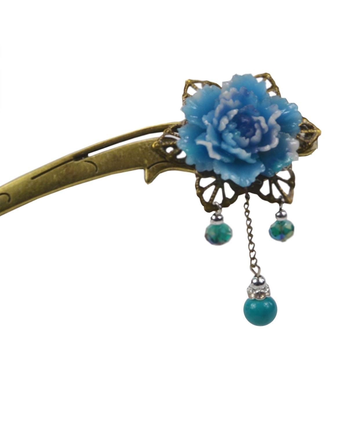 Chinese Traditional Style Hair Pins Stick Women's Hair Accessory T566 (Blue)