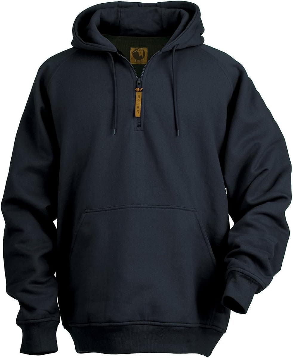 Berne Men's Heritage Thermal-Lined Hooded Quarter-Zip Sweatshirt