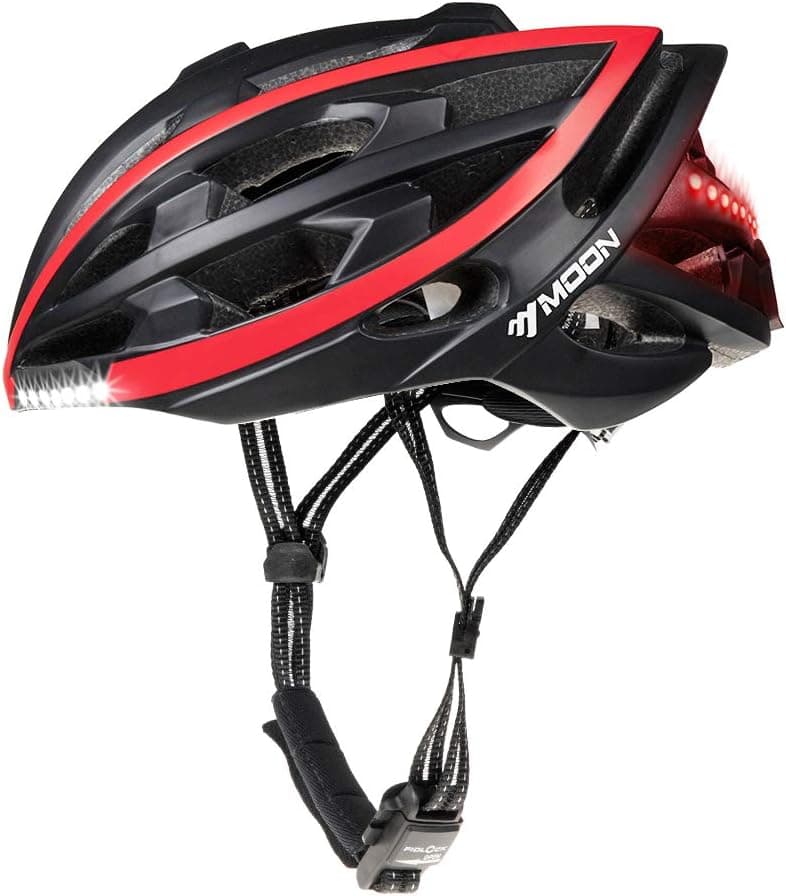 MOON Cycling Helmet with Wireless Turn Signal Bicycle Helmets Bike Helmet Men Women, Only 270g Waterproof Helmet&Remote 10H Working Time