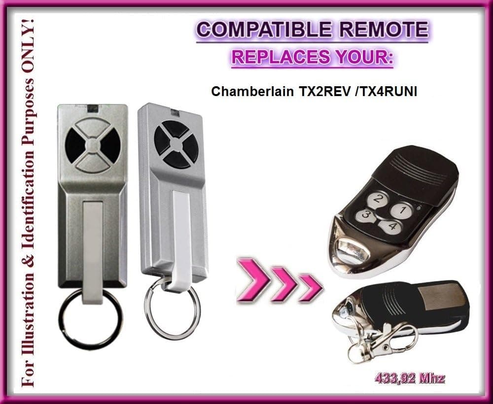 Chamberlain TX2REV / Chamberlain TX4RUNI compatible remote control! Top quality replacement remote for the best price!!!