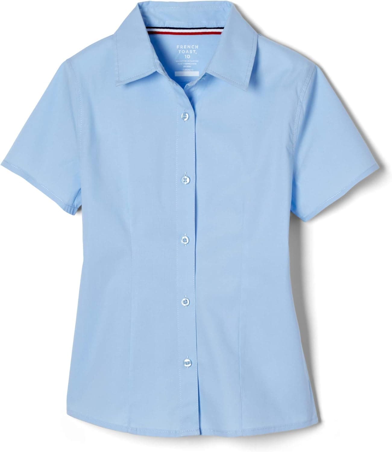 French Toast Women's Short Sleeve Stretch Blouse