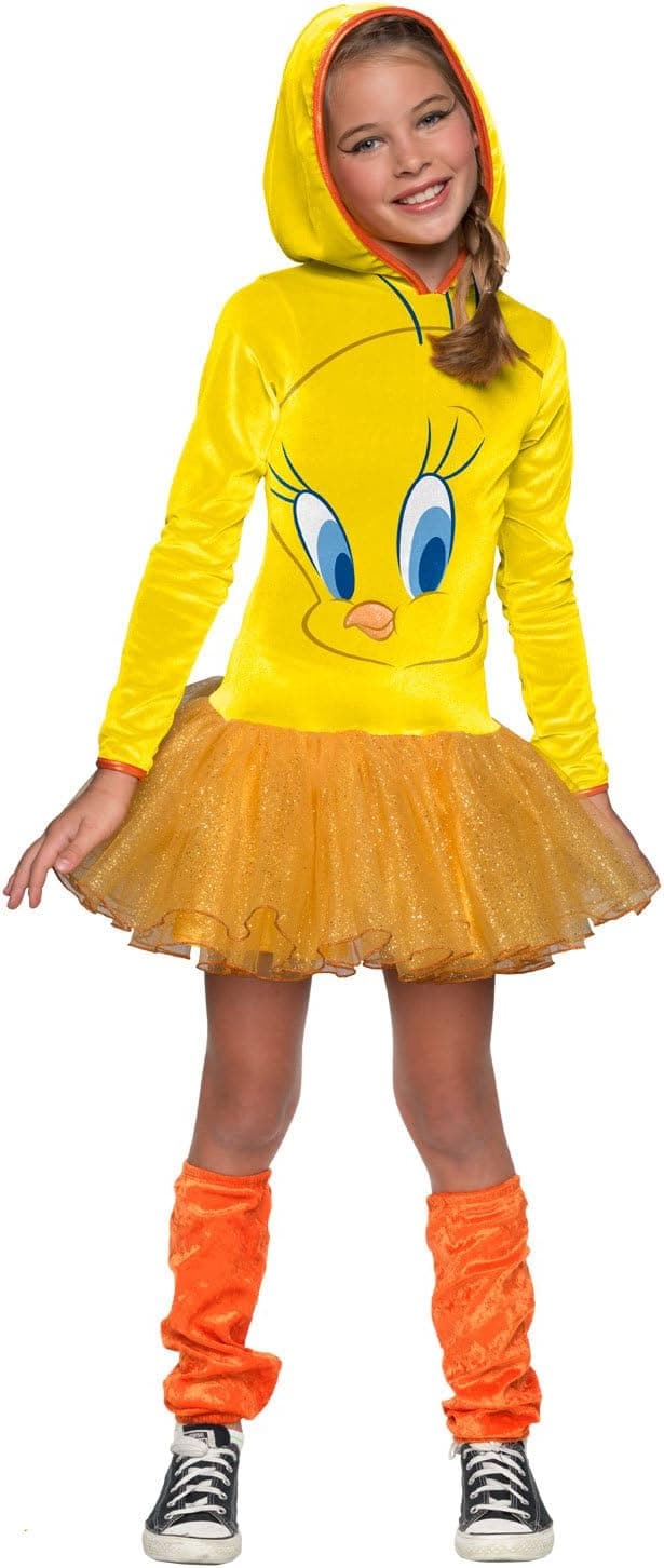 Rubie's Girl's Looney Tunes Tweety Bird Hooded Costume Tutu Dress, Small