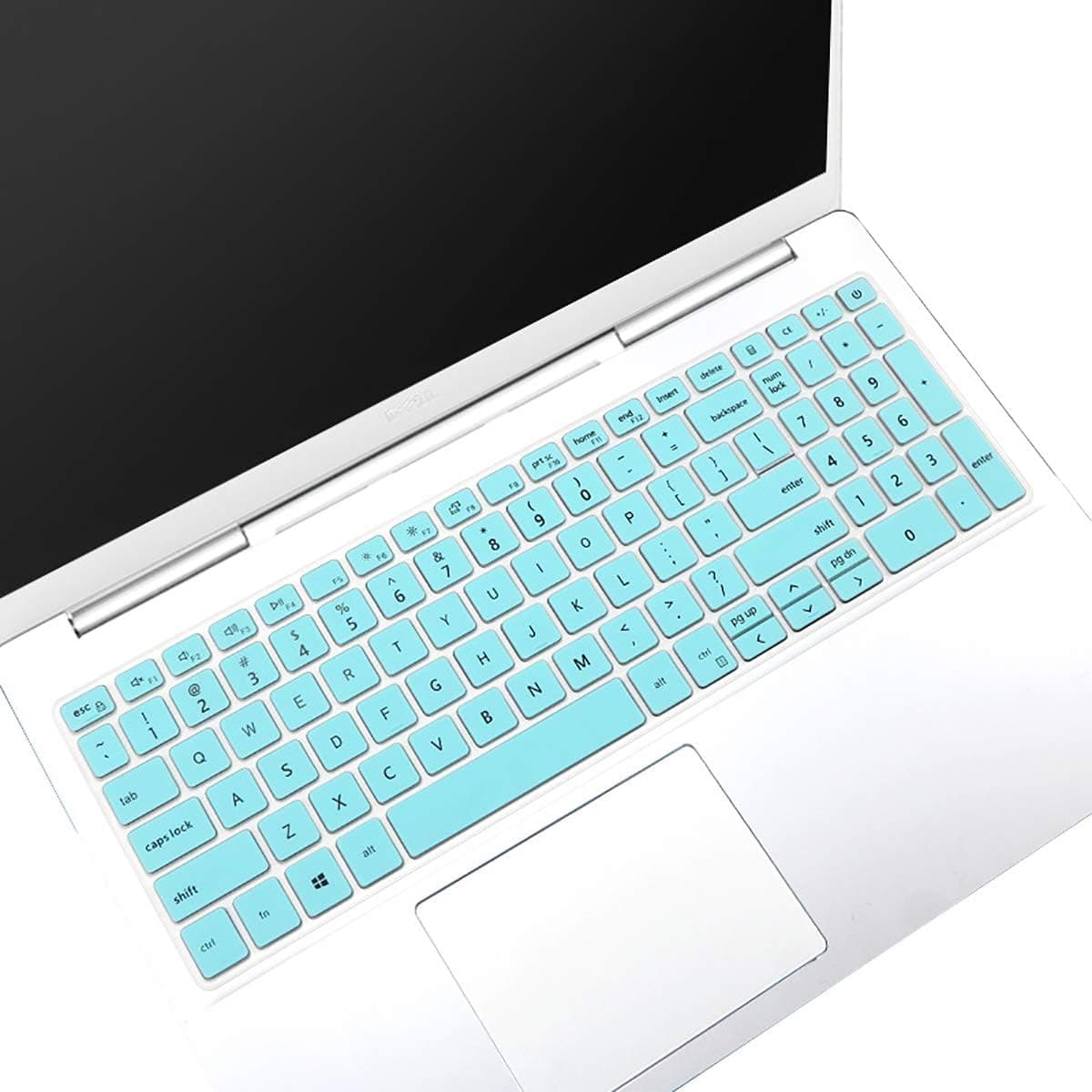 MUBUY Keyboard Cover for 15.6" 17.3" Dell Insprion 15 17 7000 7590 7591 7501 7790, Inspiron 15 5000 5584 5590 5593 5598 5508 5501, Vostro 15 7590 5590 7500 US Layout-Hot Blue