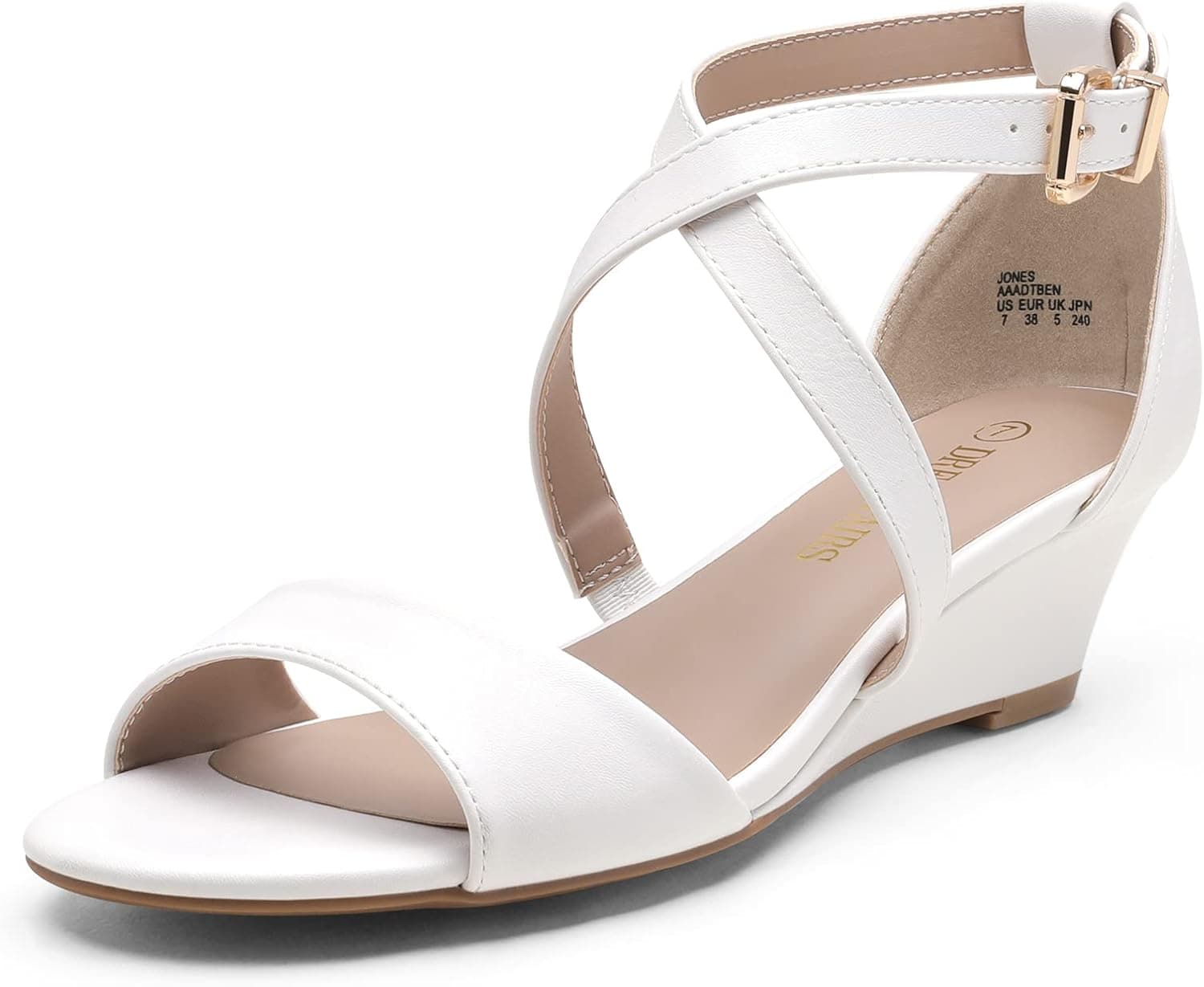 DREAM PAIRS Women's Ankle Strap Low Wedge Sandals