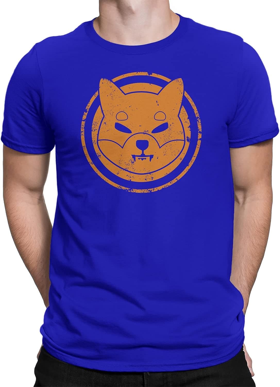 Shiba Inu Coin Token Crypto Vintage Distressed Logo Men's T-Shirt
