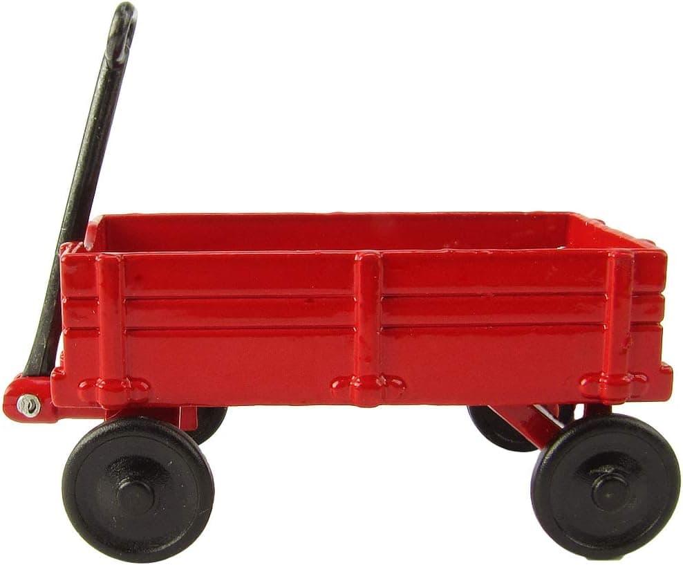 Treasure Gurus 1:12 Scale Model Red Wagon Miniature Dollhouse Accessory Metal Pencil Sharpener