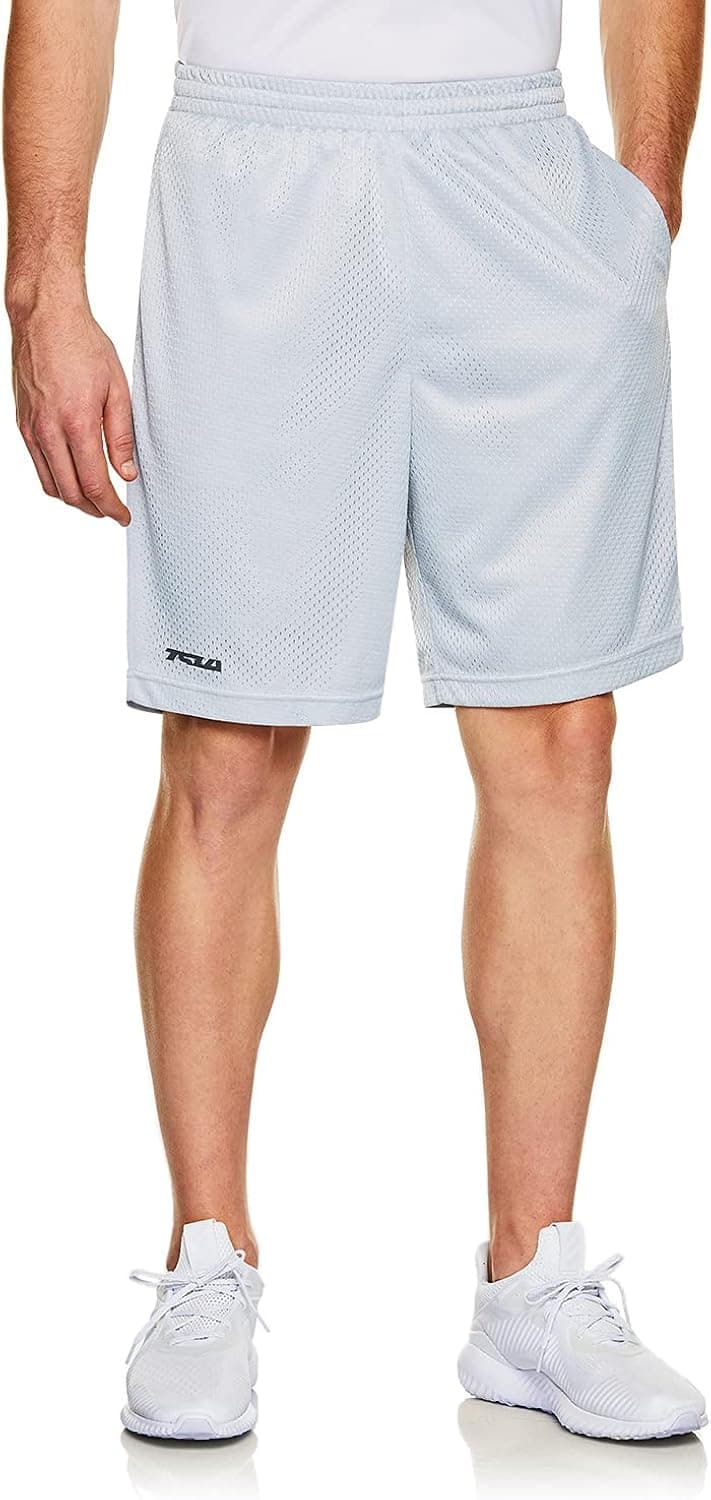 TSLA 1 or 2 Pack Men's Mesh Baseketball Shorts, Quick Dry Gym Training Workout Athletic Shorts, Running Shorts with Pockets